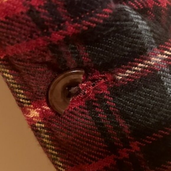 Ralph Lauren Buffalo Plaid Check Flannel Button Down Shirt with Leather Elbows - Picture 7 of 8